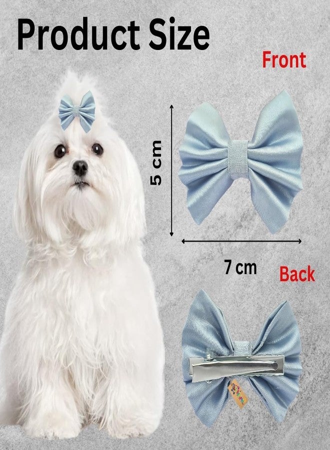 Western Era Dog Bow Hair Clip | Stylish Pet Accessory | Soft, Comfortable | Small, Medium & Large Dogs | Grooming, Photoshoots, Parties Fashionable & Durable Design for Pets (Sky Blue) - Image 4